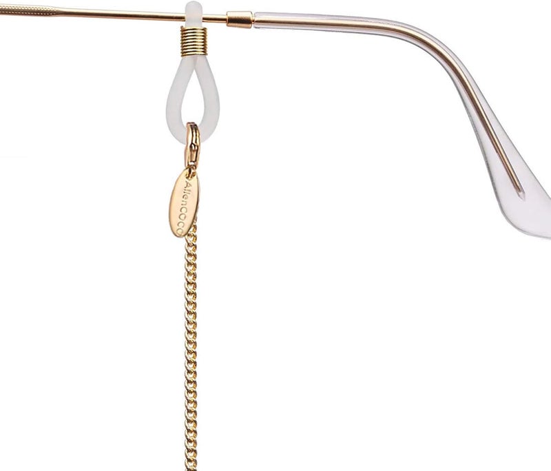 AllenCOCO Glasses Chain, Eyeglass Strap For Women Sunglasses - 14K Gold Eyeglasses Chain, Eye Glasses Holders Around Neck - Image 4